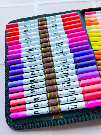 Dual Tip Brush Pens Set 60