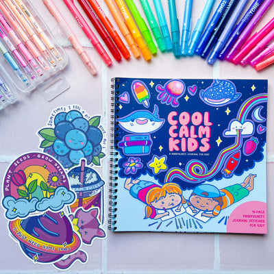 Cool Calm Kids Mindfulness Journal + Sticker Set